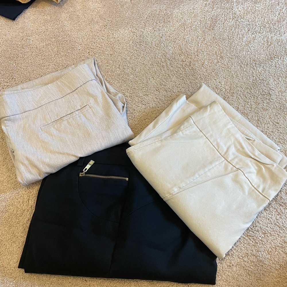 Black and Cream Pants Set